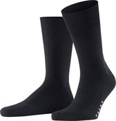 FALKE Airport Plus gestoffeerde zolen merinowol katoen sokken heren zwart - Matt 39-40
