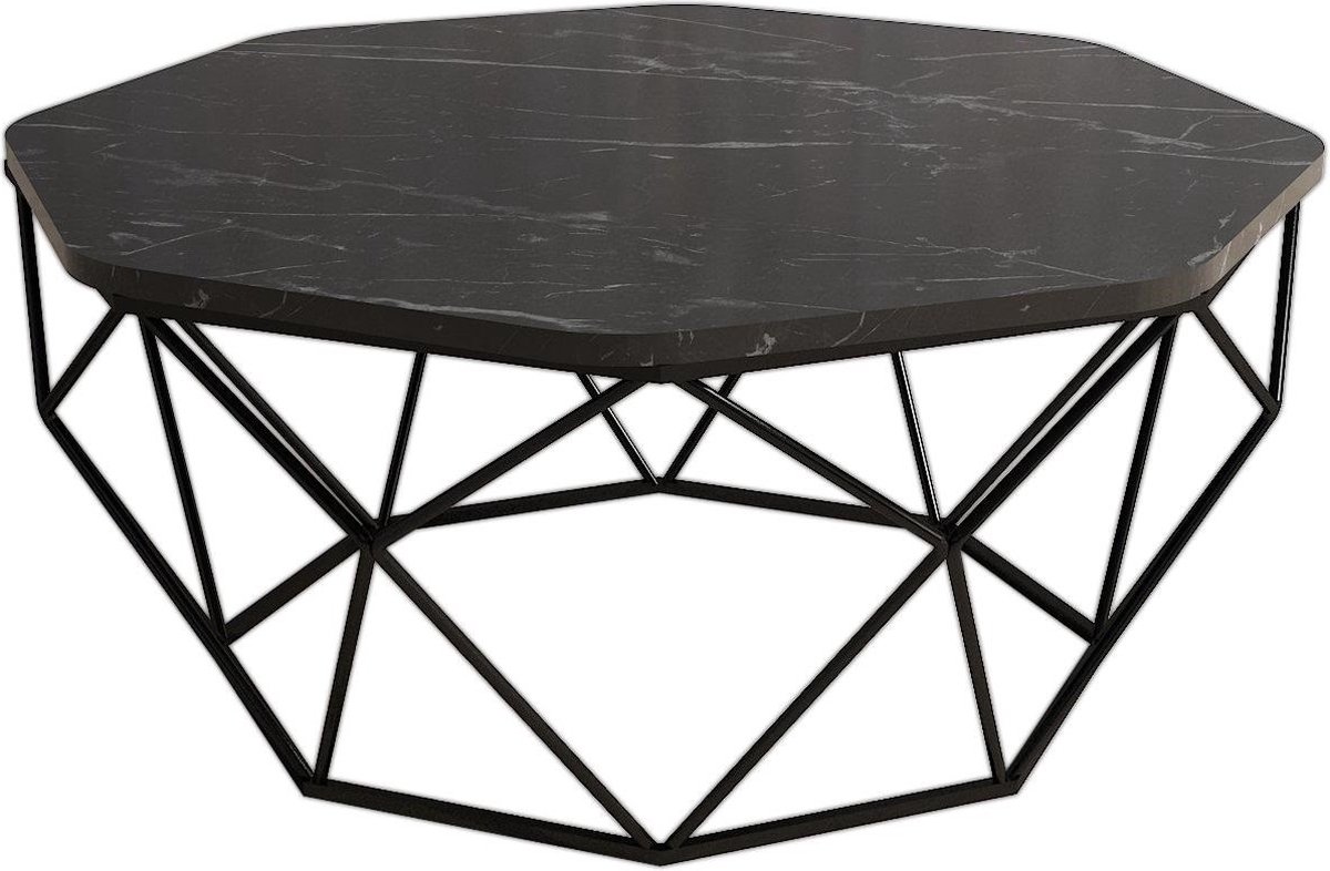 Skye Decor Salontafel - Stijlvol Zwart - 90x38x90cm - Duurzaam Melamine