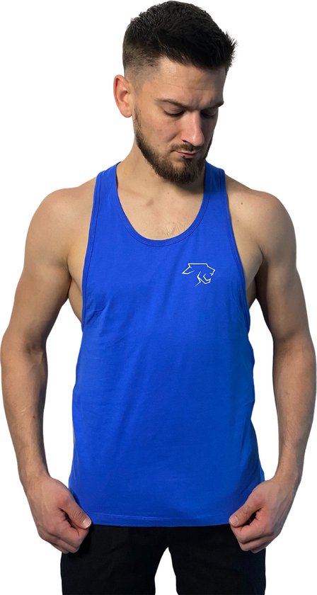 Kill'r - Heren Tanktop Bodybuilding | Fitness Sporthemd - Classic Blauw