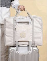 Opvouwbare Reistas Beige - Reistas - Opbergtas - Weekendtas - Reistas Voor Handbagage - Opvouwbare Reistassen Dames - Reistas Voor Op Koffer - Dames Tas - Damestas - Tas Voor Reizen - Sporttas