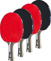 U Fit One Premium Tafeltennis Set met Opbergtas - 4 Tafeltennisbatjes - Table Tennis Rackets - Pingpong - Tafeltennisbat - 4 Batijes - 5 Star