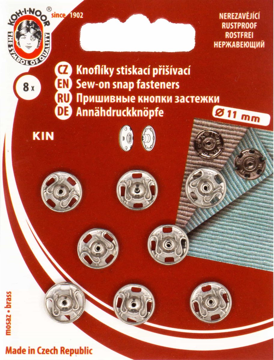 AANNAAIDRUKKNOPEN 11MM NIKKEL - 1X8ST