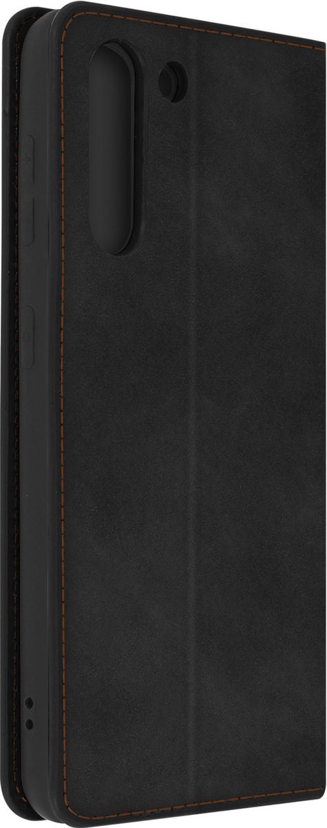 Soft-touch Walletcase geschikt voor Samsung Galaxy S21 Videohouder Zwart