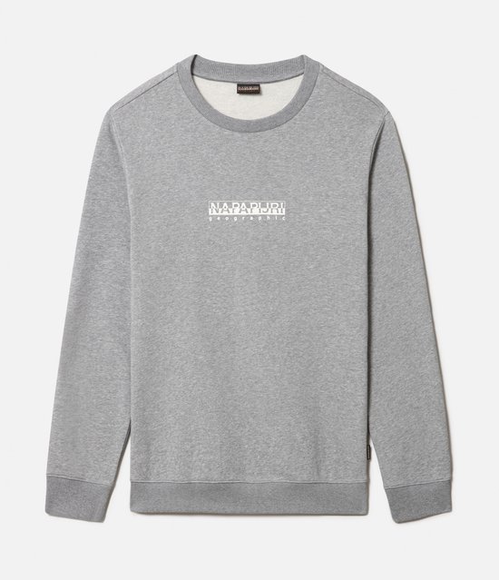 American Vintage Oversized sweatshirt met ronde hals, model 'ATUBAY' in lichtgrijs gemêleerd online kopen | P&C