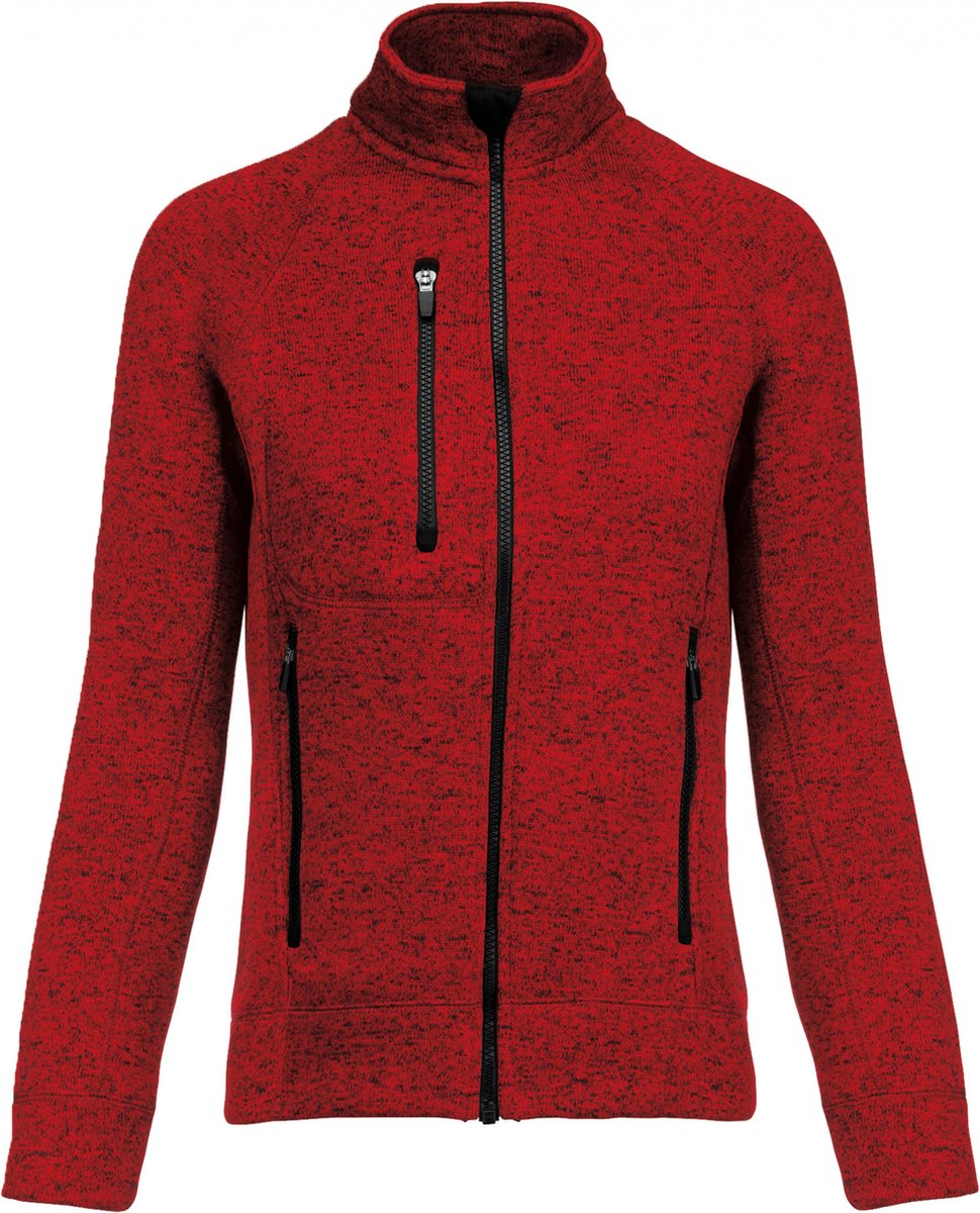 Kariban Heather damesvest met rits K9107 Melange Rood