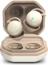 Nubex® Sleep - Draadloze Oordopjes - Mini Earbuds - Bluetooth 5.3 oortjes o.a. voor slapen - Environmental Noise Canceling - Touch bediening - Geschikt voor iPhone en Android - USB-C - Slaapoordopjes - Nude