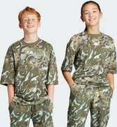 adidas Sportswear Future Icons Allover Print T-shirt Kids - Kinderen - Turquoise- 164