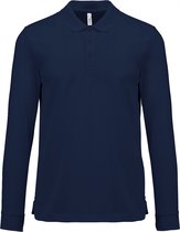 SportPolo Unisexe 3XL Proact Col avec boutons Manches longues Sporty Navy 100% Polyester
