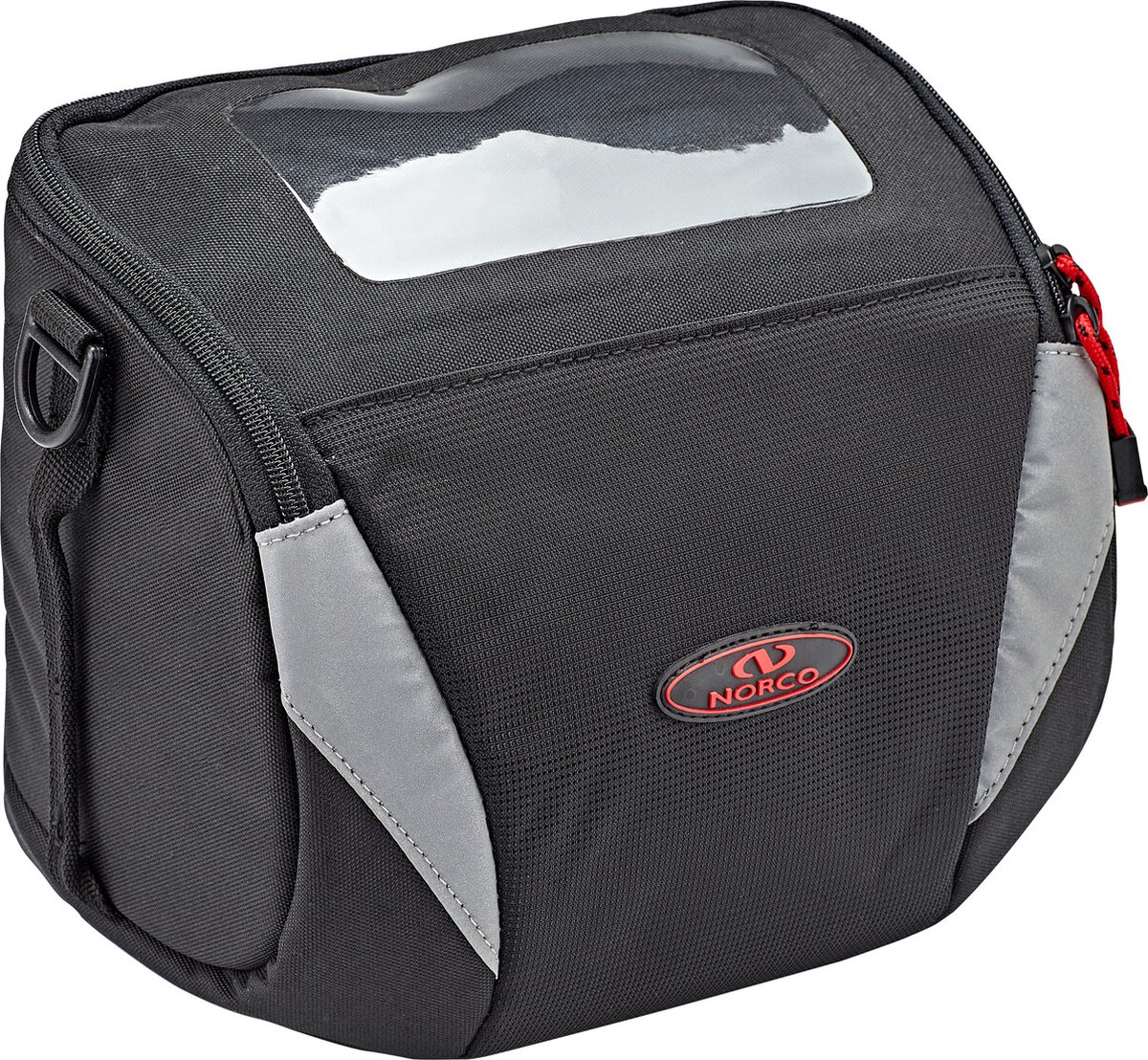 KLICKfix Unisex - Fietstas voor volwassenen, Smart Bag Touch grijs, één maat
