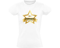 Beste Fietskoerier ter wereld Dames T-shirt | Fietsbezorger