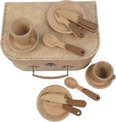 Egmont Toys Set de petit-déjeuner en bois dans une valise