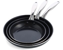 foto van Dagelijkse kost door Jeroen Meus - koekenpannenset 2-delig ø20+24+28cm - inductie - PFAS-vrij