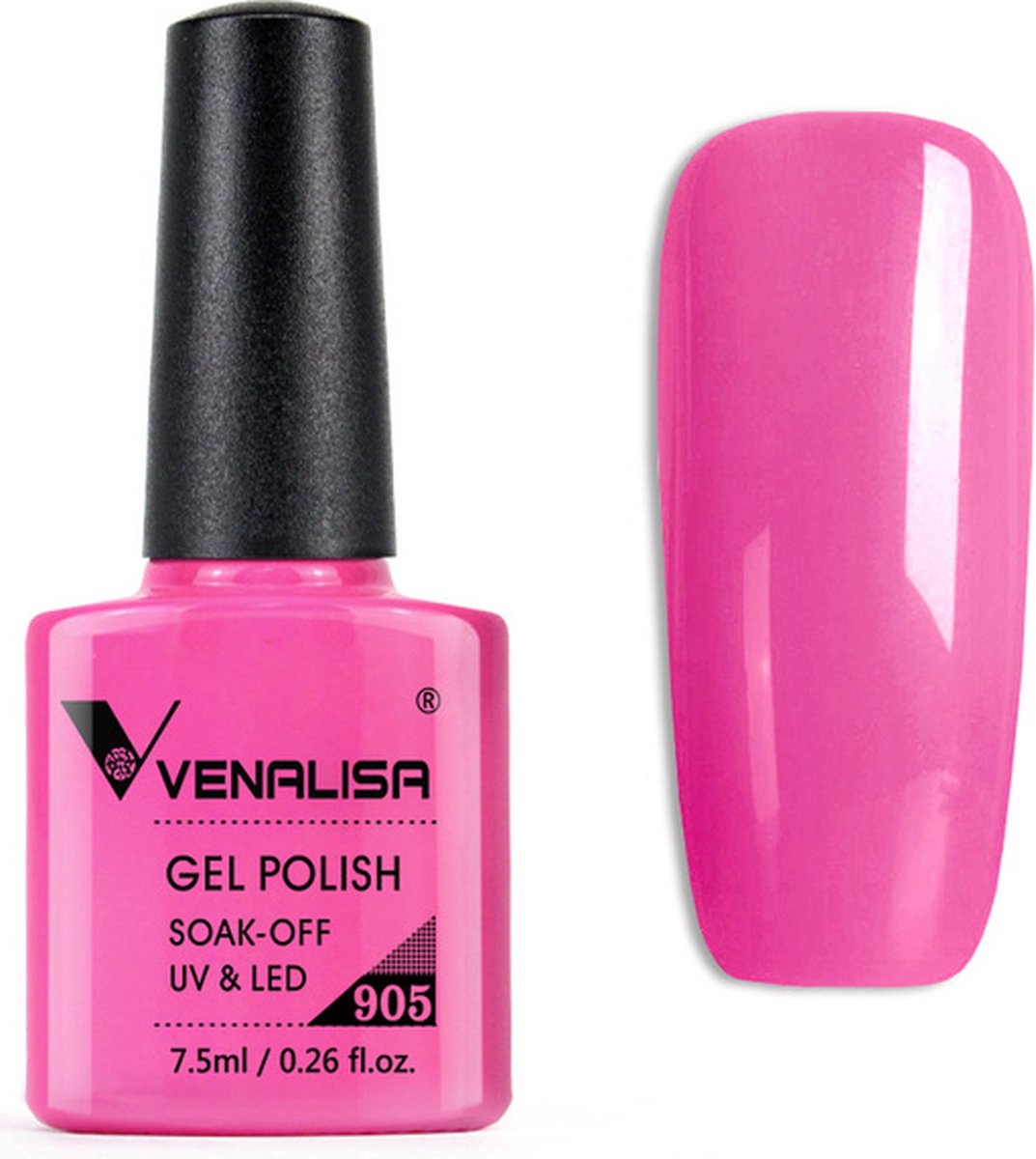 Venalisa UV Gellak Roze - 7.5 ml - 905 - Roze Gellak - Gellac Roze - Gellak Donker Roze - Gellak Pink - Gellak Kleuren - Venalisa Gellak - Gellak Nagellak