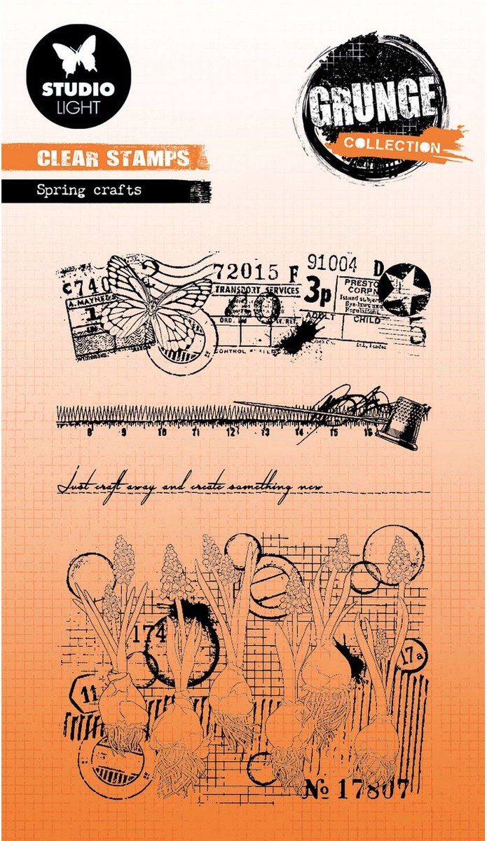 Studio Light Grunge Collection Clear Stamps Spring Crafts