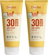 Derma Eco Sun Kids Zonnebrandlotion SPF 30 - 2 x 200 ml - Voordeelverpakking