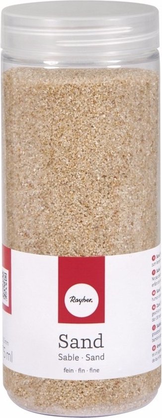 Foto: Rayher hobby fijn decoratie zand korrels beige 475 ml zandkorrels knutselmateriaal 0 1 tot 0 5 mm