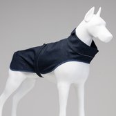 Lindo Dogs - Imperméable Chiens - Vêtements pour chien - Imperméable pour chien - Réfléchissant - Imperméable - Poncho - Magnétique - Bleu foncé - Taille 4