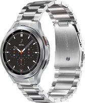 Strap-it Titanium horlogeband - speciaal geschikt voor Samsung Galaxy Watch 6 / 6 Classic / Galaxy Watch 5 / 5 Pro / Galaxy Watch 4 / 4 Classic - schakel bandje voor Galaxy Watch 4-5-6 alle varianten - zilver