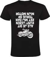 Als je dit kunt lezen zet mij dan terug op mijn motor Heren T-shirt - retro - motorrijden - motorrijder - biker - grappig