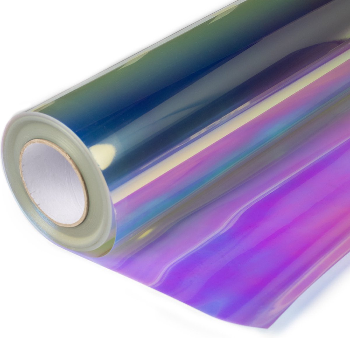 Pro-Vinyl Dichroic Iriserende Raamfolie - Holografisch Regenboog Raamfolie - 117 cm x 10 m - Chameleon Folie - Blue Purple - Polyesterfilm - Raamfolie - Zelfklevend - Holografisch - Iriserend - Regenboog