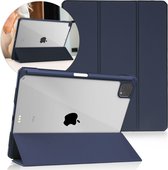 iMoshion Tablet Hoes Geschikt voor iPad Pro 11 (2022) / iPad Pro 11 (2021) / iPad Pro 11 (2020) / iPad Pro 11 (2018) - iMoshion Trifold Hardcase Bookcase - Donkerblauw