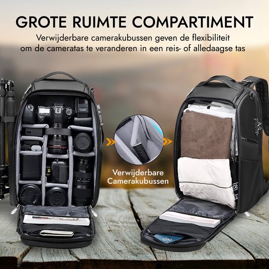 Cameratas, professionele cameratas, rugzak voor DSLR