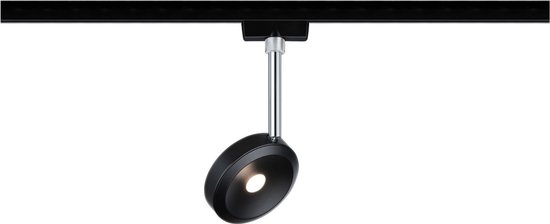 Paulmann URail Discus LED-spot - railverlichting - zwart mat - 2700K - dimbaar -