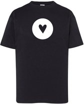 T-Shirt Heart-Zwart-56