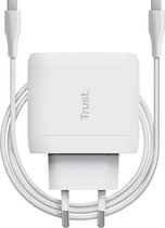 Trust Maxo - Chargeur supérieur pour ordinateur portable - 65 W - USB C - câble de 2 m - Wit