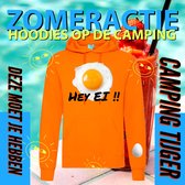 Hoodie camping - Grappige Hoodie Hey ei - Hoodie Oranje - Maat Xxl
