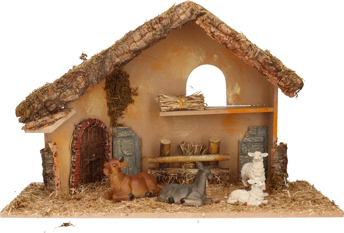 GLOREX Latex Nativity Figures, Other, Multicoloured, 31 x 22 x 6.5 cm