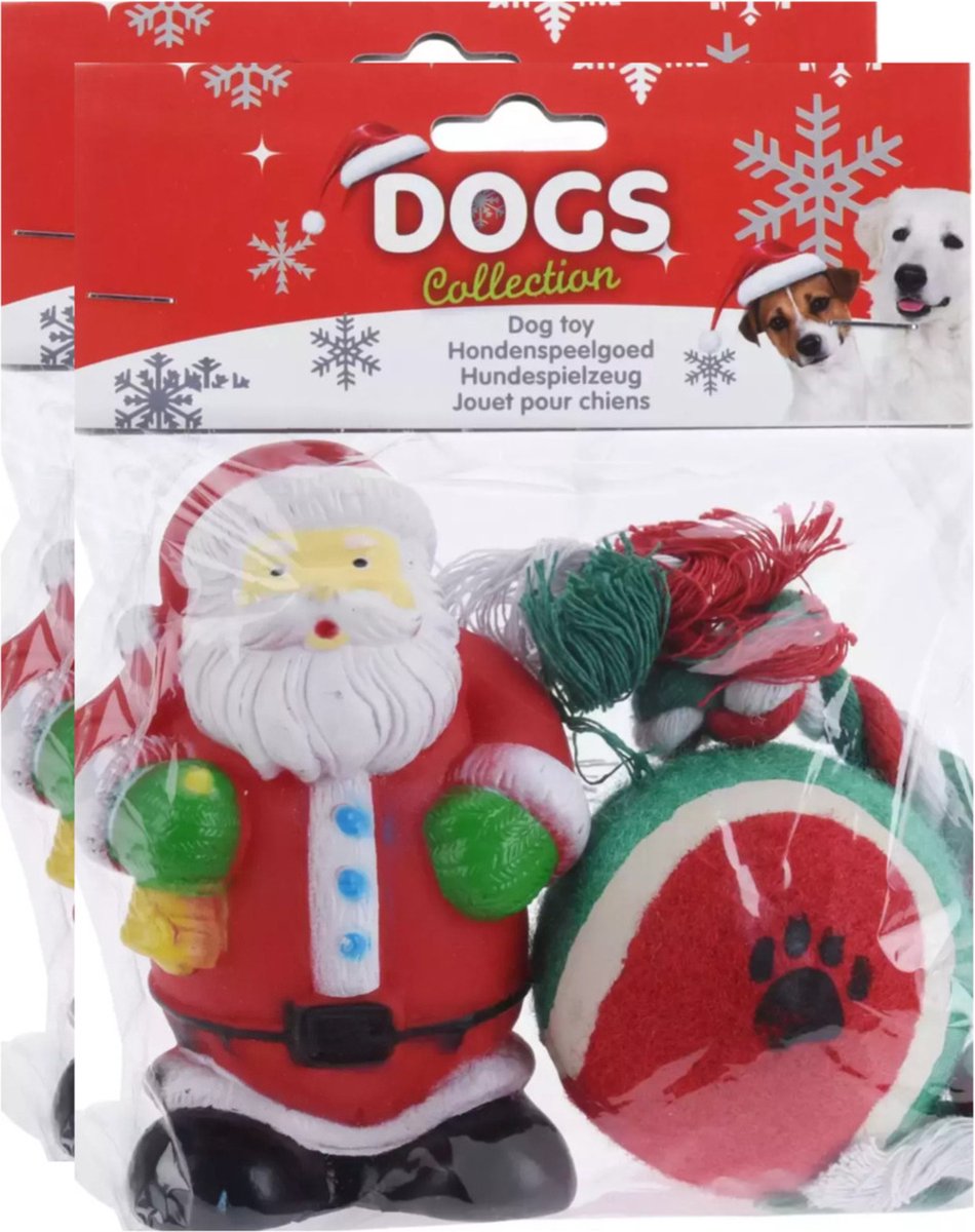 Christmas Decoration honden speelgoed - 6x st speeltjes - kerstcadeau