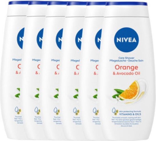 Nivea Douchegel - Orange en Avocado Oil - 6 x 250 ml