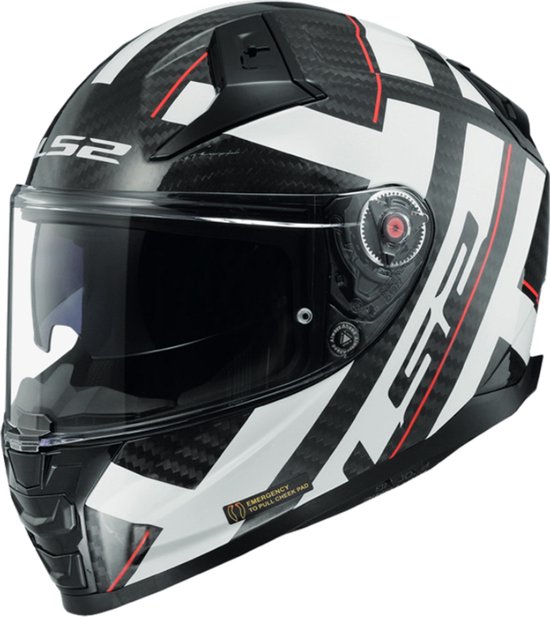 LS2 FF811 VECTOR II C STRONG Glossy White 06 2XL - Maat 2XL - Helm
