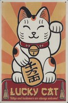 Assiette murale Humour - Lucky Cat