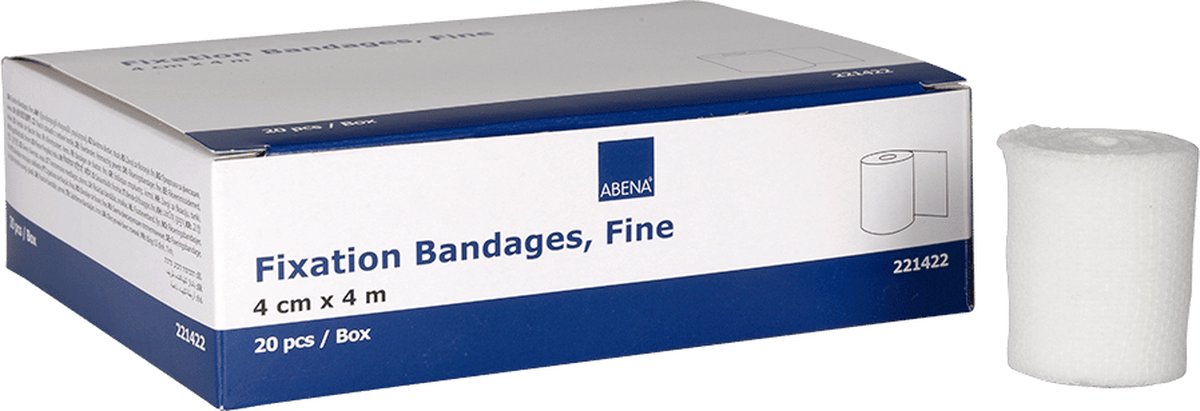 Goedkoopste Abena Fixatieverband Fine - 20 Rollen Verband - 4 cm x 4 m - 80 Stretch - voor Fixatie van Wondverband - Latexvrij