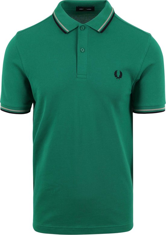 Fred Perry - Polo M3600 Groen - Slim-fit - Heren Poloshirt Maat XL