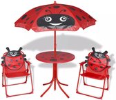 Tuinsetje voor Kinderen met Parasol / Tuin Setje tafel, stoelen en parasol voor Kids / Bistroset Kinderen / Patio Set kinderen
