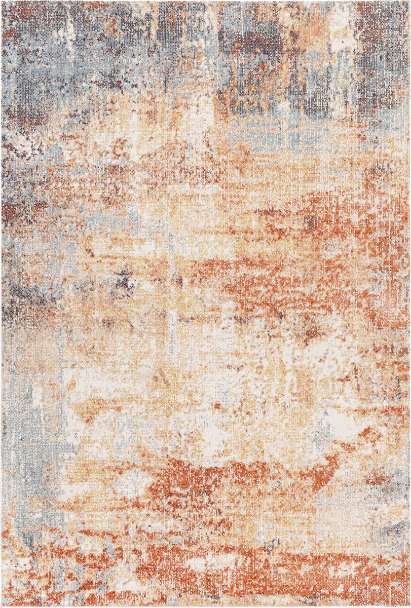 SURYA - SAMIRA - Modern abstract design Tapijt - Rood/blauw - Geschikt voor buiten