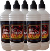 Bio-ethanol 95% voor sfeerhaard 5000 ml | 5x 1 liter Bio-ethanol voor sfeerhaard