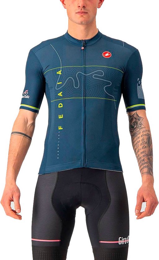 Castelli Giro Italia 2022 Marmolada Korte Mouwen Fietsshirt Blauw XL Man