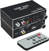 DrPhone DAAC3 192 kHz USB DAC Digitaal Naar Analoog Audio Converter - USB Optische SPDIF Coaxiaal naar analoge stereo RCA L/R 3,5 mm jack audio-adapter met volumeregelaar/ bas-instelling / afstandsbediening