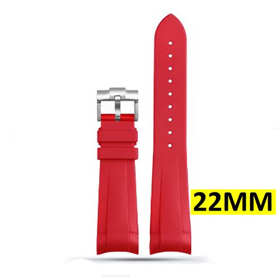 Bracelet de montre en Siliconen - Convient pour Tudor Bay - Etanche - 22MM - Rouge