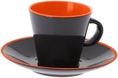Gimex - Grey Line Espresso Set - Oranje - 2st