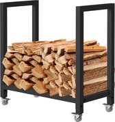 Rangement pour bois de chauffage - Support à bois Design - Chariot 65x30x68cm.