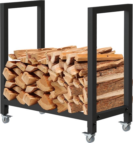 Rangement pour bois de chauffage - Support à bois Design - Chariot