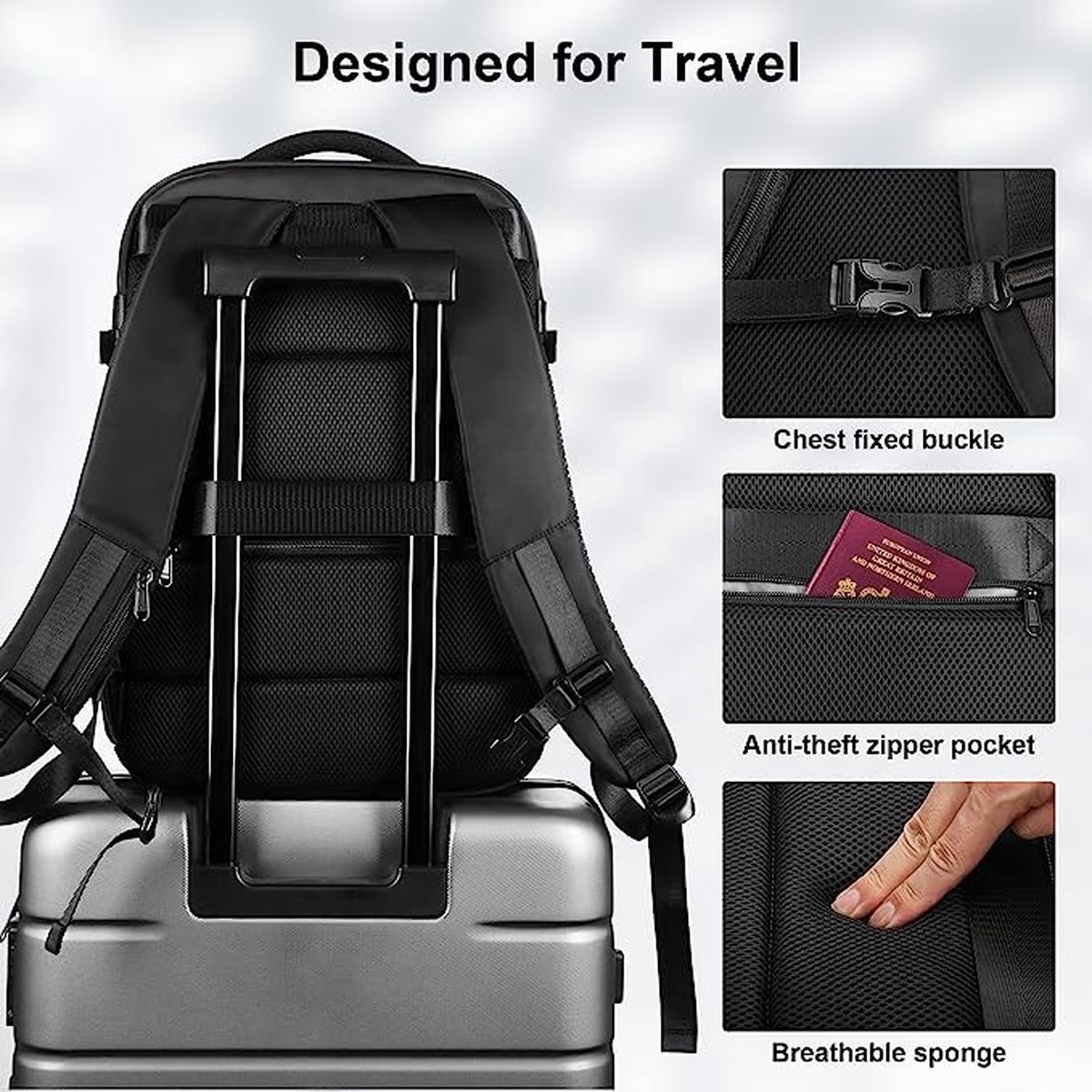 LOVEVOOK Reisrugzak Dames Handbagage - Met Laptopvak En Packing Cubes Voor Vliegtuig