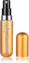 Descente | Flacon de parfum rechargeable | 5 ml | Or | Atomiseur de parfum | Mini flacon de parfum de voyage