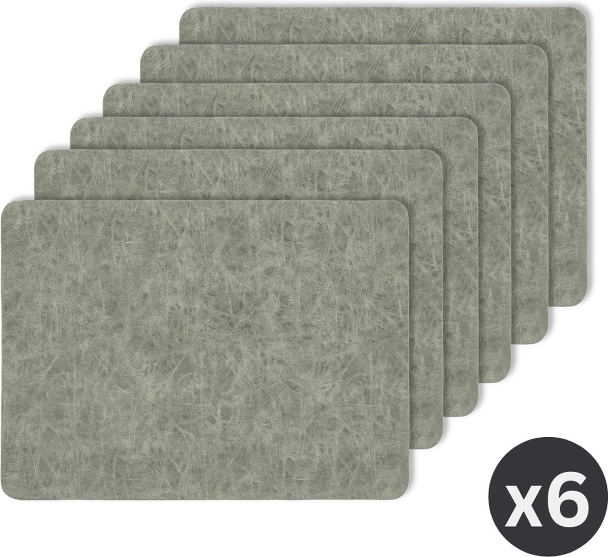 Placemat TRUMAN rechthoekig, SET/6, 33x45 cm, dubbelzijdig, charcoal
