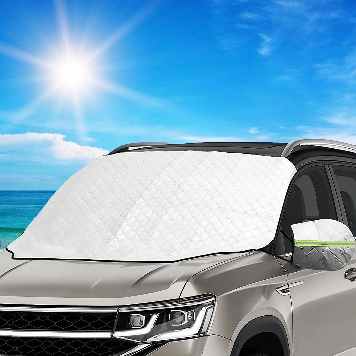 Écran anti UV - housse de pare-brise résistante à la chaleur - pare-soleil  de voiture